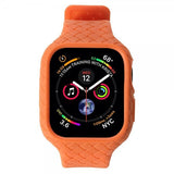 Apple Watch 45mm Armbånd Vevtekstur Oransje