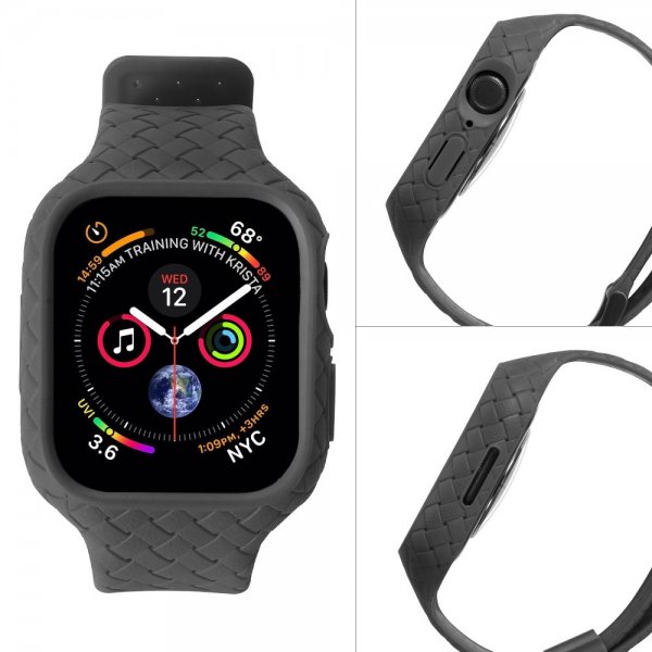 Apple Watch 45mm Armbånd Vevtekstur Svart