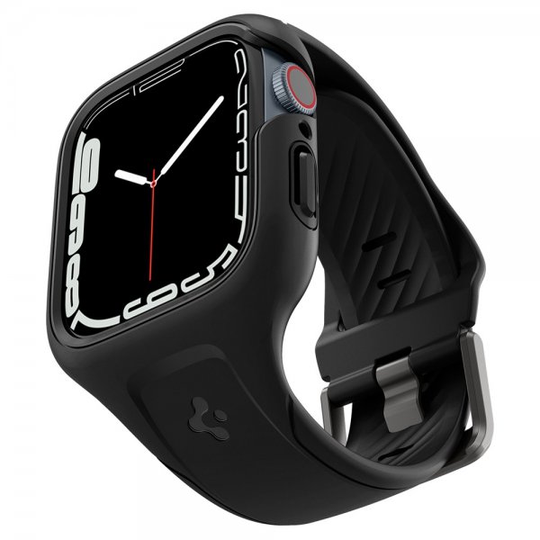 Spigen Apple Watch 45mm Deksel med Armbånd Liquid Air Pro Svart