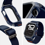 Spigen Apple Watch 46mm (Series 10/11) Armbånd og Deksel Lite Fit Pro Navy Blue