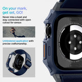 Spigen Apple Watch 46mm (Series 10/11) Armbånd og Deksel Lite Fit Pro Navy Blue