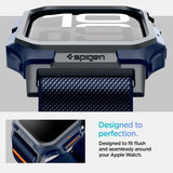 Spigen Apple Watch 46mm (Series 10/11) Armbånd og Deksel Lite Fit Pro Navy Blue