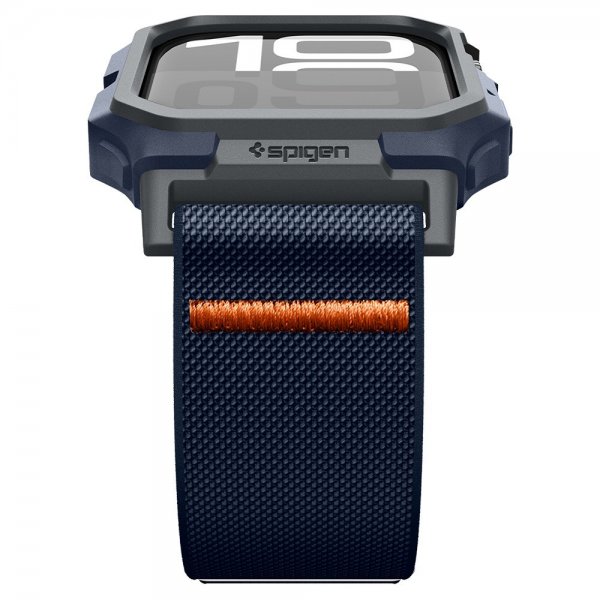 Spigen Apple Watch 46mm (Series 10/11) Armbånd og Deksel Lite Fit Pro Navy Blue