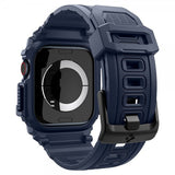 Spigen Apple Watch 46mm (Series 10/11) Armbånd og Deksel Rugged Armor Pro Navy Blue