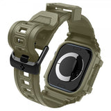 Spigen Apple Watch 46mm (Series 10/11) Armbånd og Deksel Rugged Armor Pro Vintage Khaki
