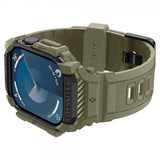 Spigen Apple Watch 46mm (Series 10/11) Armbånd og Deksel Rugged Armor Pro Vintage Khaki