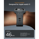 Spigen Apple Watch 46mm (Series 10/11) Armbånd Rugged Armor Pro 2 Dark Gray