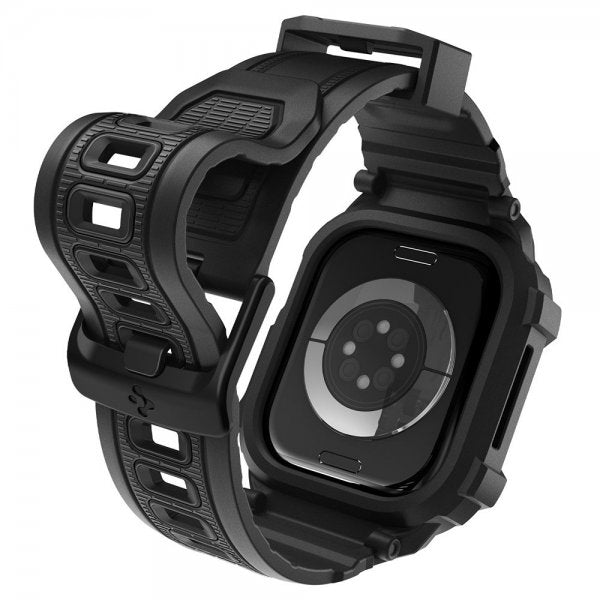 Spigen Apple Watch 46mm (Series 10/11) Armbånd Rugged Armor Pro 2 Matte Black