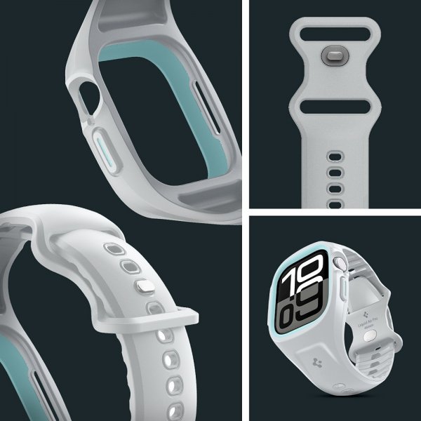 Spigen Apple Watch 46mm (Series 10/11) Deksel med Armbånd Liquid Air Pro Grå