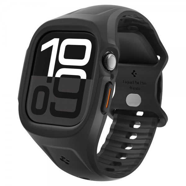 Spigen Apple Watch 46mm (Series 10/11) Deksel med Armbånd Liquid Air Pro Matte Black