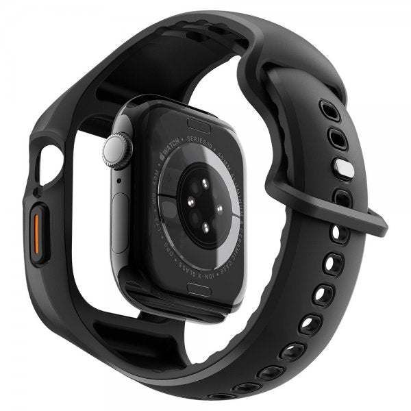 Spigen Apple Watch 46mm (Series 10/11) Deksel med Armbånd Liquid Air Pro Matte Black