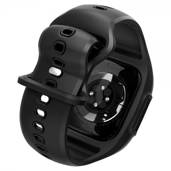 Spigen Apple Watch 46mm (Series 10/11) Deksel med Armbånd Liquid Air Pro Matte Black