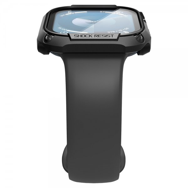 Spigen Apple Watch 46mm (Series 10/11) Deksel med Skjermbeskytter Tough Armor Svart