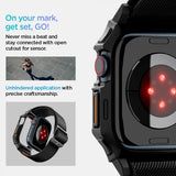 Spigen Apple Watch 46mm (Series 10/11) Armbånd og Deksel Lite Fit Pro Matte Black