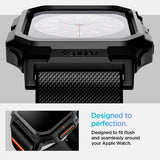 Spigen Apple Watch 46mm (Series 10/11) Armbånd og Deksel Lite Fit Pro Matte Black