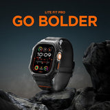 Spigen Apple Watch Ultra 1/2 49mm Armbånd og Deksel Lite Fit Pro Matte Black