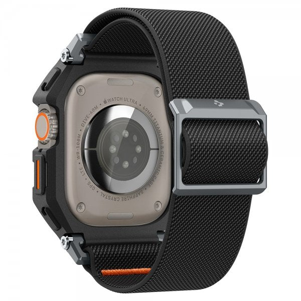 Spigen Apple Watch Ultra 1/2 49mm Armbånd og Deksel Lite Fit Pro Matte Black