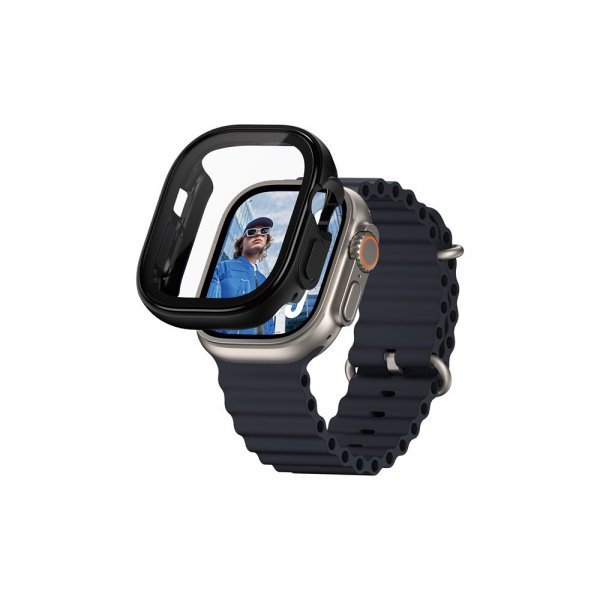 PanzerGlass Apple Watch Ultra 1/2 49mm Deksel Skjermbeskytter Full Body Protection Svart