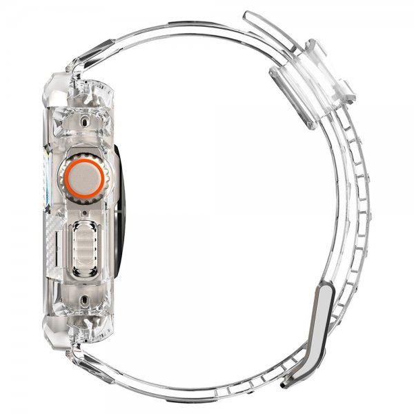 Spigen Watch Ultra 49mm Armbånd og Deksel Rugged Armor Pro Crystal Clear