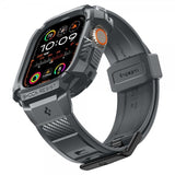 Spigen Apple Watch Ultra 49mm Armbånd og Deksel Rugged Armor Pro Dark Gray