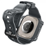 Spigen Apple Watch Ultra 49mm Armbånd og Deksel Rugged Armor Pro Dark Gray