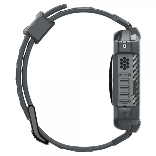 Spigen Apple Watch Ultra 49mm Armbånd og Deksel Rugged Armor Pro Dark Gray
