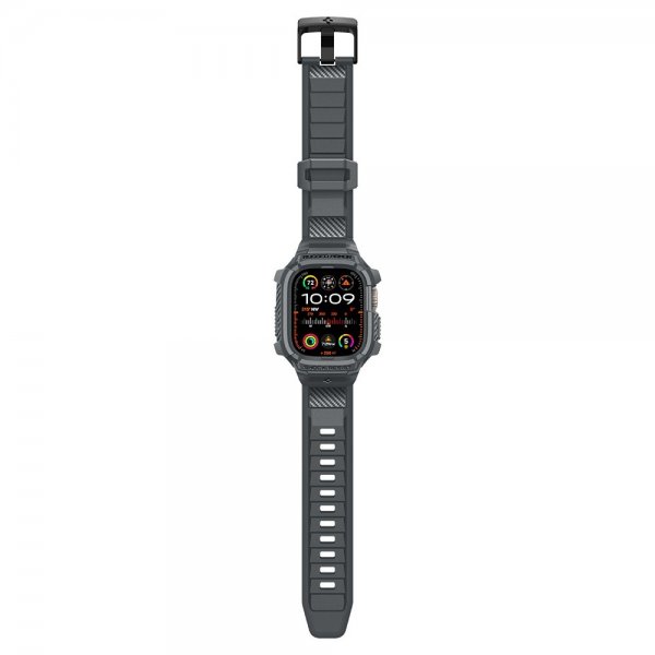 Spigen Apple Watch Ultra 49mm Armbånd og Deksel Rugged Armor Pro Dark Gray
