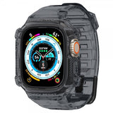Spigen Apple Watch Ultra 49mm Armbånd og Deksel Rugged Armor Pro Space Crystal