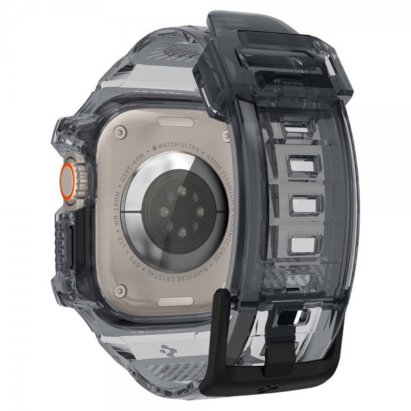 Spigen Apple Watch Ultra 49mm Armbånd og Deksel Rugged Armor Pro Space Crystal