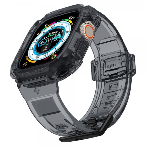 Spigen Apple Watch Ultra 49mm Armbånd og Deksel Rugged Armor Pro Space Crystal