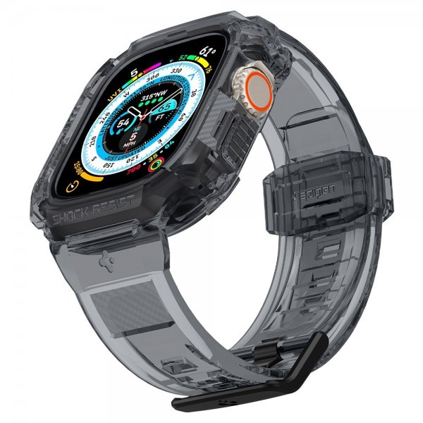 Spigen Apple Watch Ultra 49mm Armbånd og Deksel Rugged Armor Pro Space Crystal
