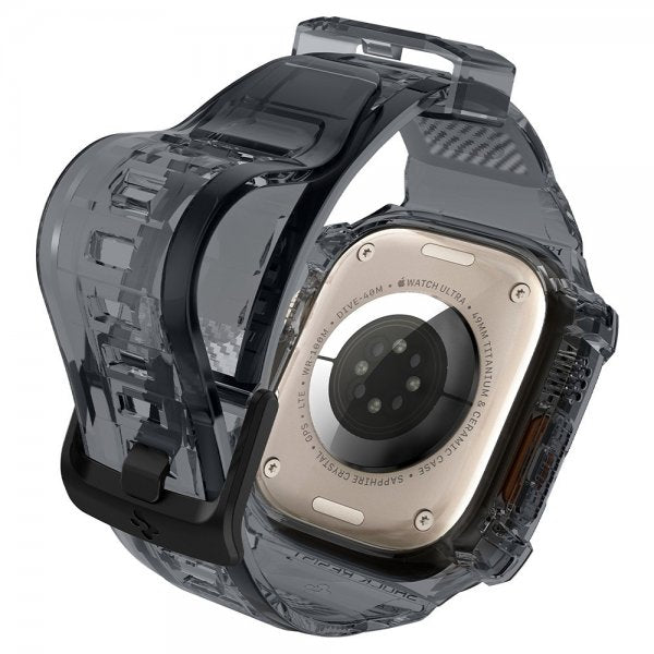 Spigen Apple Watch Ultra 49mm Armbånd og Deksel Rugged Armor Pro Space Crystal