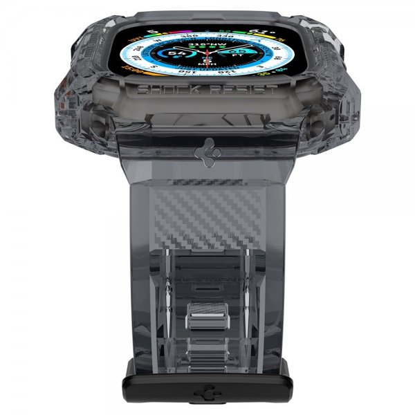 Spigen Apple Watch Ultra 49mm Armbånd og Deksel Rugged Armor Pro Space Crystal