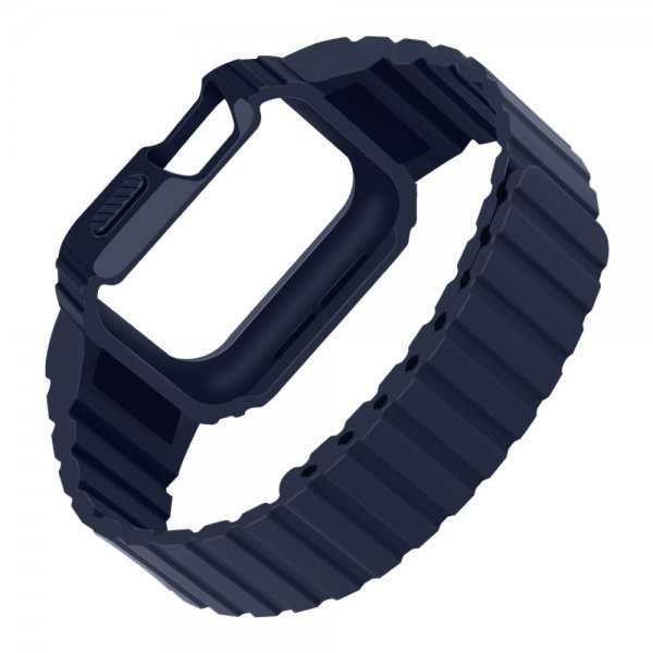 Apple Watch Ultra Armbånd Deksel Silikon Magnetlukking Blå