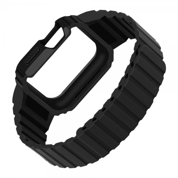 Apple Watch Ultra Armbånd Deksel Silikon Magnetlukking Svart