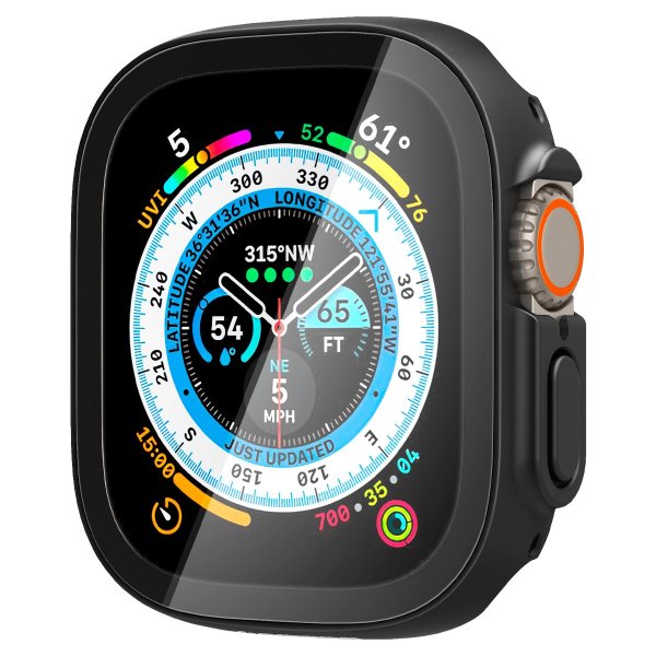 Spigen Apple Watch Ultra Deksel med Skjermbeskytter Thin Fit 360 Svart