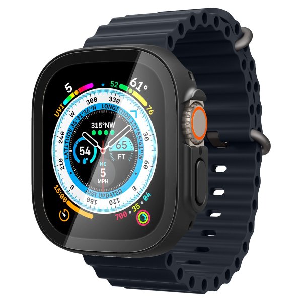 Spigen Apple Watch Ultra Deksel med Skjermbeskytter Thin Fit 360 Svart
