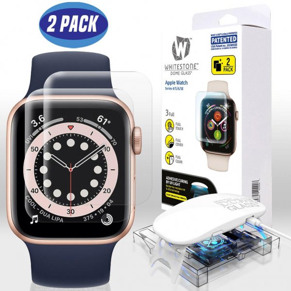 Whitestone Dome Apple Watch 40mm (Series 4/5/6/SE) Skjermbeskytter Dome Glass 2-pack