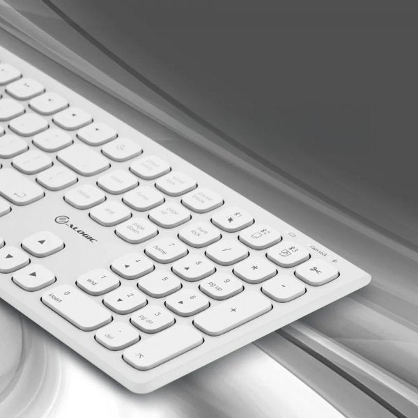 ALOGIC Trådløs Tastatur Echelon Bluetooth USB-C Rechargeable Hvit