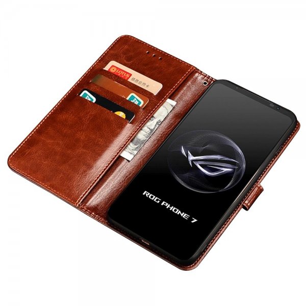Asus ROG Phone 7 Etui Skinntekstur Svart