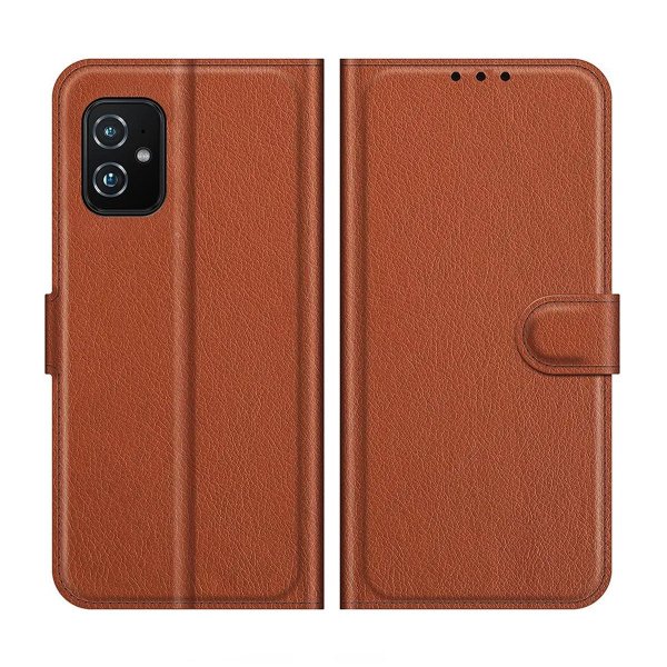 Asus Zenfone 8 Etui med Stativ Brun