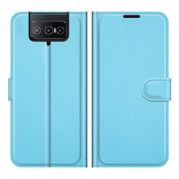 Asus Zenfone 8 Flip Etui Litchi Blå