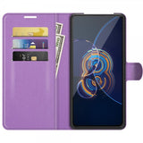 Asus Zenfone 8 Flip Etui Litchi Lilla