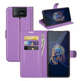 Asus Zenfone 8 Flip Etui Litchi Lilla
