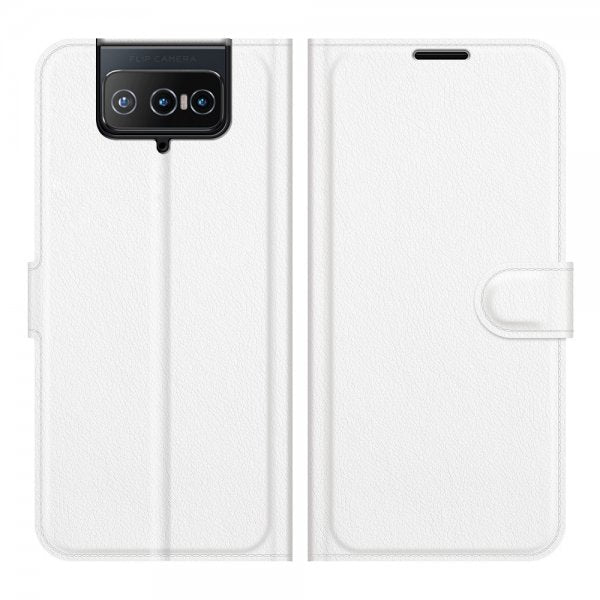 Asus Zenfone 8 Flip Etui Litchi Hvit