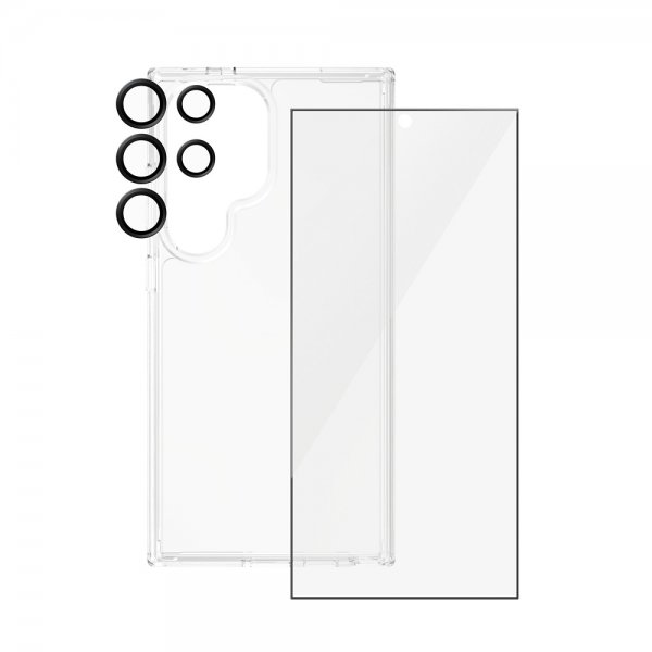 PanzerGlass Samsung Galaxy S24 Ultra Deksel Skjermbeskytter Linsebeskyttelse 3-in-1 Bundle Set