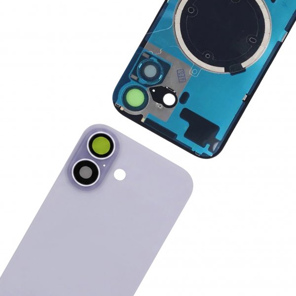 Baksideglass med smådeler for iPhone 17 - lavendel