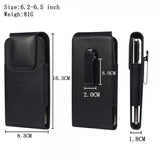 Etui Belteveske Mobiltelefon 6.2-6.5" Svart