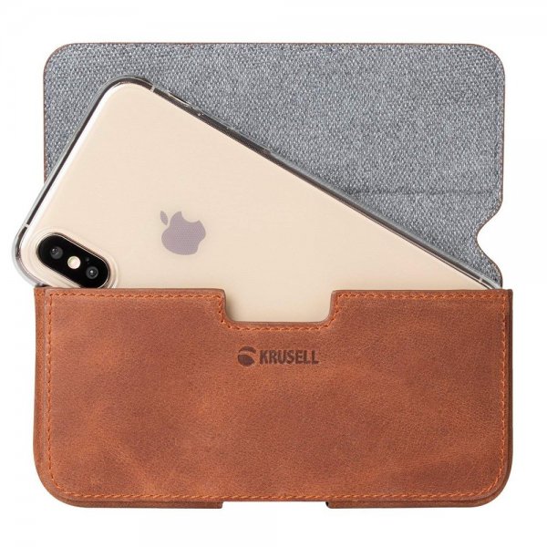 Krusell Veske Sunne Belt Case L Cognac Brown