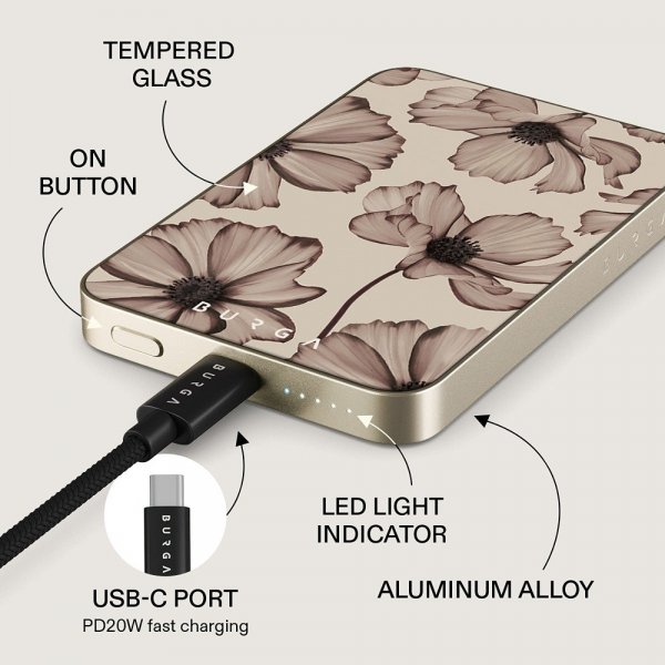 Burga Powerbank MagSafe 5000 mAh Barely Yours Gull